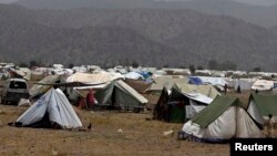 Kamp sementara para pengungsi Pakistan di provinsi Khost (2/7).
