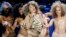 U.S. singer Tina Turner (C) performs on stage together with four dancers during a concert of her European Tour 2009 in Zurich, February 15, 2009.