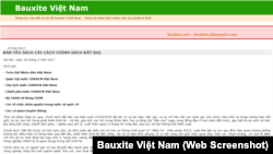 Bản yêu sách về cải cách đất đai trên trang Bauxite Việt Nam, 27/4/2017