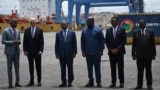 (FILE) U.S. President Joe Biden, Angola President Joao Lourenco, DRC President Felix Tshisekedi, Zambian President Hakainde Hichilema and Tanzania Vice-President Philip Isdor Mpango at the Port in Lobito on December 4, 2024.