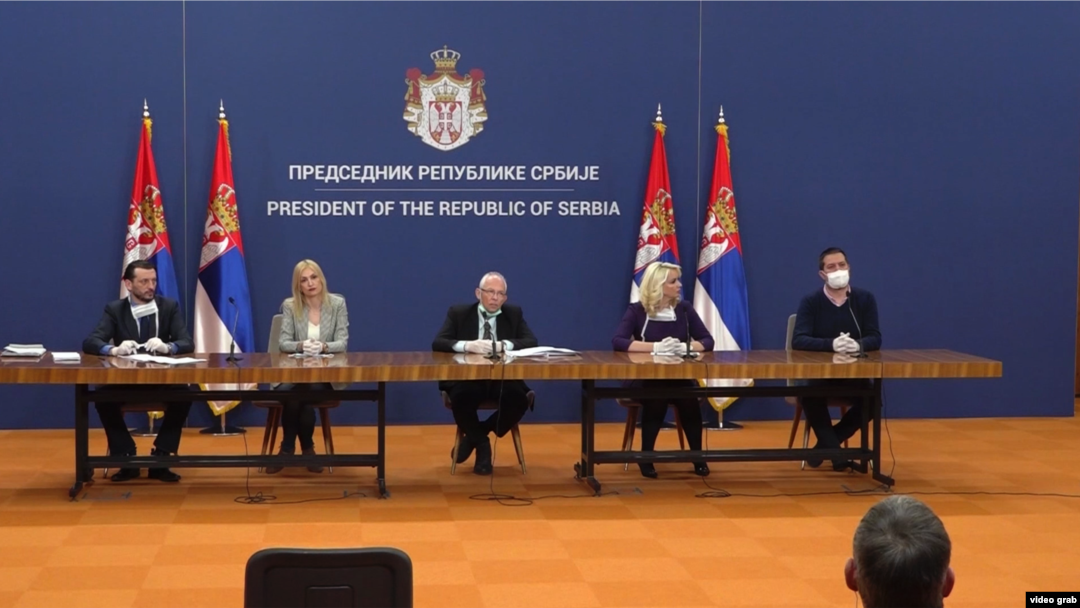 Arhiva - Konferencija za štampu kriznog štaba za borbu protiv epidemije koronavirusa, u Beogradu, 3. aprila 2020.
