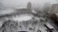 美国东北部新泽西州纽瓦克12月26日的雪景