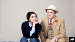 Sarah Silverman, left, and John C. Reilly pose for a portrait at The Beverly Hilton Hotel in Beverly Hills, California., to promote their film ""Ralph Breaks the Internet," Nov. 3, 2018. 