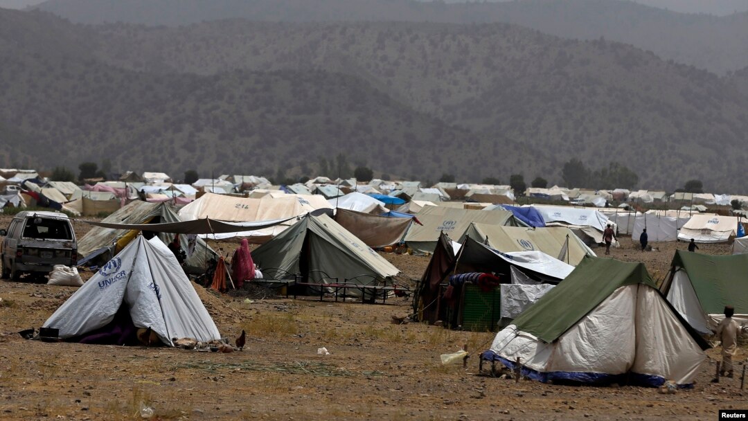 Kamp sementara para pengungsi Pakistan di provinsi Khost (2/7).