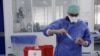 A patient is seen in the Intensive Care Unit at Prince Moulay Abdellah hospital as the spread of COVID-19 continues in Sale, Morocco April 23, 2020.