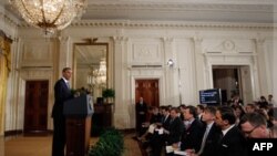 Presidenti Obama përshëndet tri fitueset e Çmimit Nobel të Paqes