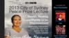 Dr. စင်သီယာမောင် ၂၀၁၃ Sydney ငြိမ်းချမ်းရေးဆုချီးမြှင့်ခံရ