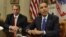 US President Barack Obama speaks at a White House meeting on the economy with congressional leaders November 16, 2012. To the president's left is House Speaker John Boehner.