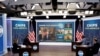 美國總統拜登通過視頻連線與公司高管和勞工領袖開會，推動國會通過芯片法案。 (2022年7月25日)