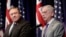U.S. Secretary of Defense Jim Mattis, right, speaks next to U.S. Secretary of State Mike Pompeo at the 2018 Australia-U.S. Ministerial Consultations in Stanford, Calif., July 24, 2018. The two secretaries travel to India for "2 plus 2" dialogue Thursday.