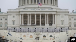 Preparations take place for President-elect Joe Biden's inauguration on the West Front of the U.S. Capitol in Washington, Jan. 8, 2021, after supporters of President Donald Trump stormed the building. 