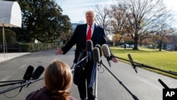 President Donald Trump announces that he is nominating William Barr, attorney general under President George H.W. Bush, as his Attorney General, on the South Lawn of the White House, Friday, Dec. 7, 2018, in Washington.