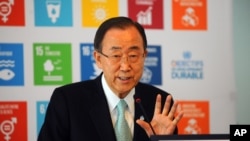 Tổng thư ký Ban Ki-moon là một trong các diễn giả tại cuộc họp do Liên Hiệp Quốc và chính phủ Thuỵ Sĩ đồng tổ chức.