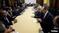 Diplomáticos de países de la Unión Europea se reunieron el martes 10 de septiembre de 2019 con el presidente encargado de Venezuela, Juan Guaidó.