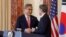 资料照片: 美国国务卿布林肯在华盛顿会见韩国外交部长朴振.