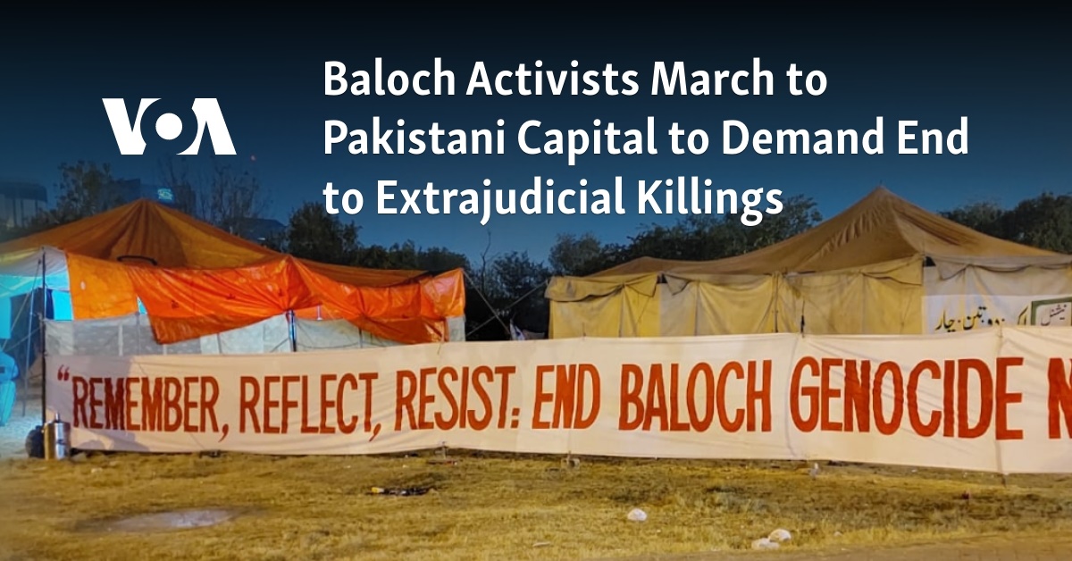 Baloch Activists March to Pakistani Capital to Demand End to Extrajudicial Killings  