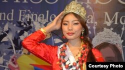 Miss Tibet 2017 Tenzin Paldon poses for a photo after winning the crown on 4 June 2017. Paldon won the crown from among nine contestants. (MissTibet.com)