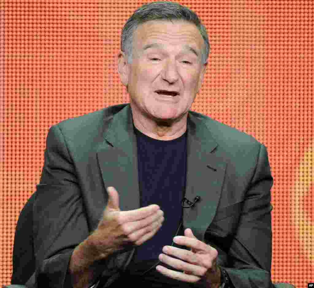 Actor Robin Williams participa painel &quot;The Crazy Ones&quot; (Os Loucos) para o programa de televisão do canal CBS no Hotel Beverly Hilton em Beverly Hills, Califórnia, Julho 29, 2013.