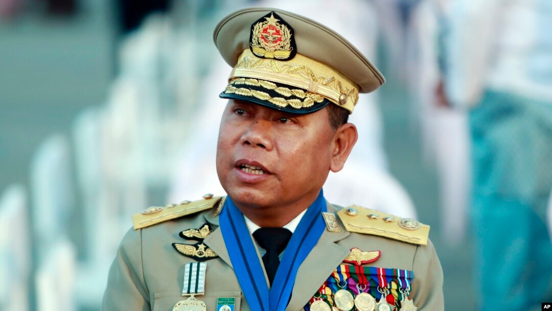 FILE - Lt. Gen. Soe Htut, shown here at a ceremony in Naypyitaw on Feb. 12, 2020, was sentenced by a Myanmar military court to five years in prison, state-run media reported on Nov. 11, 2023. He had been a senior member of the country's ruling junta until recently.