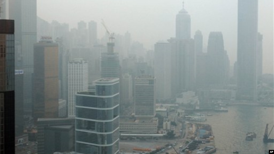 Polusi udara di Hong Kong (foto: dok). Pertumbuhan cepat kota-kota besar di Asia mengakibatkan peningkatan tajam polusi, perkampungan kumuh, dan kesenjangan sosial.