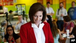 La démocrate Catherine Cortez Masto en campagne dans le Navada, à Las Vegas le 31 mai 2016.