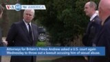 VOA60 America - Prince Andrew Renews Attempt to Get Giuffre Suit Dismissed