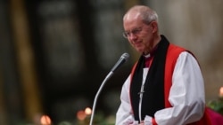 Uskup Agung Canterbury Justin Welby hadir dalam sebuah acara doa di Basilika Santo Paul di Roma, Italia, pada 25 Januari 2024. (Foto: Reuters/Guglielmo Mangiapane)