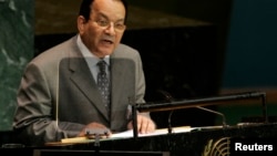 Le secrétaire général de la CEEAC Allam-Mi Ahmad devant les Nations unies à New York, le 22 septembre 2006.