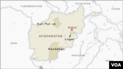 Kabul and Sar-e-Pul, Kandahar and Logar provinces