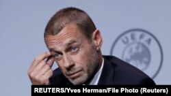 Moje mišljenje je da tim klubovima i igračima što pre treba zabraniti prisustvo u svim takmičenjima: Aleksandar Čeferin, predsednik UEFA