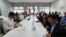 Delegaciones de Costa Rica y Nicaragua discuten cooperación contra el coronavirus, el 21 de marzo de 2020.