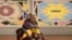 South African visual artist Esther Mahlangu sits in front of her artwork during an interview ahead of the influential Ndebele artist’s major new retrospective opening at the Iziko South African National Gallery in Cape Town, on February 17, 2024. 