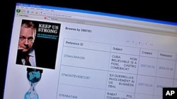 An image of the Wikileaks internet site, 16 Dec 2010 (File Photo)