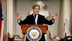 Ngoại trưởng Hoa Kỳ John Kerry. (AP Photo/Winslow Townson)