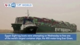 VOA60 World - Massive Cargo Ship Turns Sideways, Blocks Egypt's Suez Canal