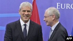 Predsednik Srbije Boris Tadić i predsednik Evropskog saveta, Herman van Rompuj u Briselu, 6. jun 2011.