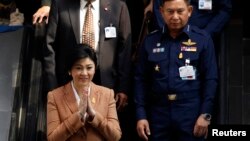 Perdana Menteri Thailand Yingluck Shinawatra di Bangkok (4/3).