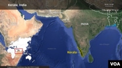 Map of Kerala, India