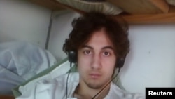 FILE - Dzhokhar Tsarnaev is pictured in this handout photo presented as evidence by the U.S. Attorney's Office in Boston, Massachusetts, on March 23, 2015.