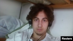 FILE - Dzhokhar Tsarnaev is pictured in this handout photo presented as evidence by the U.S. Attorney's Office in Boston, Massachusetts on March 23, 2015. Tsarnaev was heavily influenced by al-Qaida literature and lectures, some of which was found on his laptop,