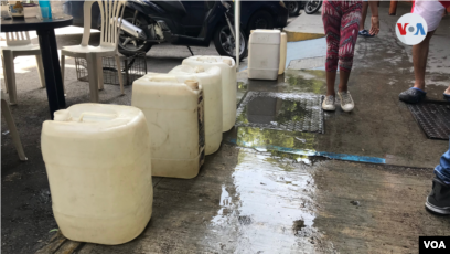 Escasez de agua en Venezuela. Foto Carolina Alcalde, VOA.