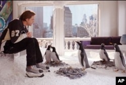 To make sure his penguins feel at home, Mr. Popper (Jim Carrey) turns his luxurious New York home into a winter wonderland.