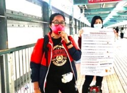 Sringatin, aktivis buruh migran di Hong Kong, mengapresiasi keputusan MK tapi menilai masih banyak yang harus dibuat dalam aturan lebih rinci demi melindungi buruh migran Indonesia di luar negeri. (Foto: privat)