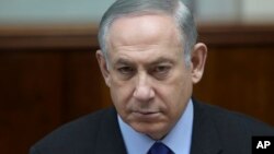 FILE - Israeli Prime Minister Benjamin Netanyahu chairs the weekly Cabinet meeting, in Jerusalem, Feb. 19, 2017. 