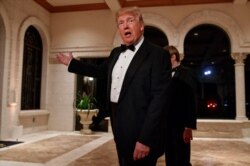 FILE - President Donald Trump speaks with reporters at his Mar-a-Lago resort in Palm Beach, Fla., Dec. 31, 2017. The next day, Trump slammed Pakistan for "lies & deceit" in a tweet that said Islamabad had played U.S. leaders for "fools."