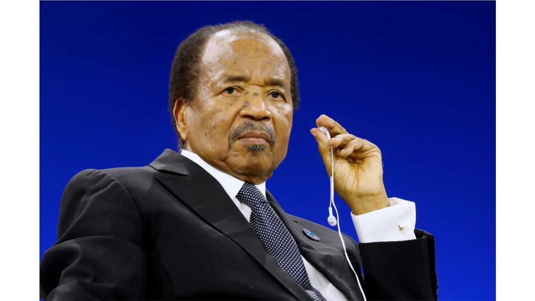 FILE - Cameroon President Paul Biya attends the Paris Peace Forum, France, November 12, 2019.