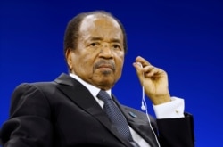 FILE - Cameroon President Paul Biya attends the Paris Peace Forum, France, Nov. 12, 2019.