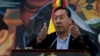 El presidente boliviano, Luis Arce, habla durante una conferencia de prensa el día después de que las tropas irrumpieran en el palacio presidencial en lo que llamó un intento de golpe, en La Paz, Bolivia, el 27 de junio de 2024.