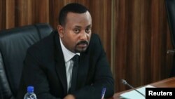 Ethiopian Prime Minister Abiy Ahmed is seen before addressing legislators on the current situation of the country inside the Parliament buildings, in Addis Ababa, Ethiopia, July 1, 2019.