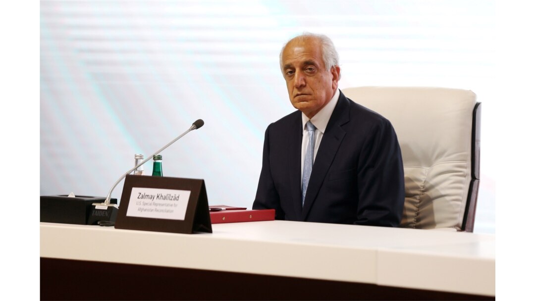 FILE - Zalmay Khalilzad, U.S. envoy for peace in Afghanistan, attends talks between the Afghan government and Taliban insurgents in Doha, Qatar, Sept. 12, 2020.